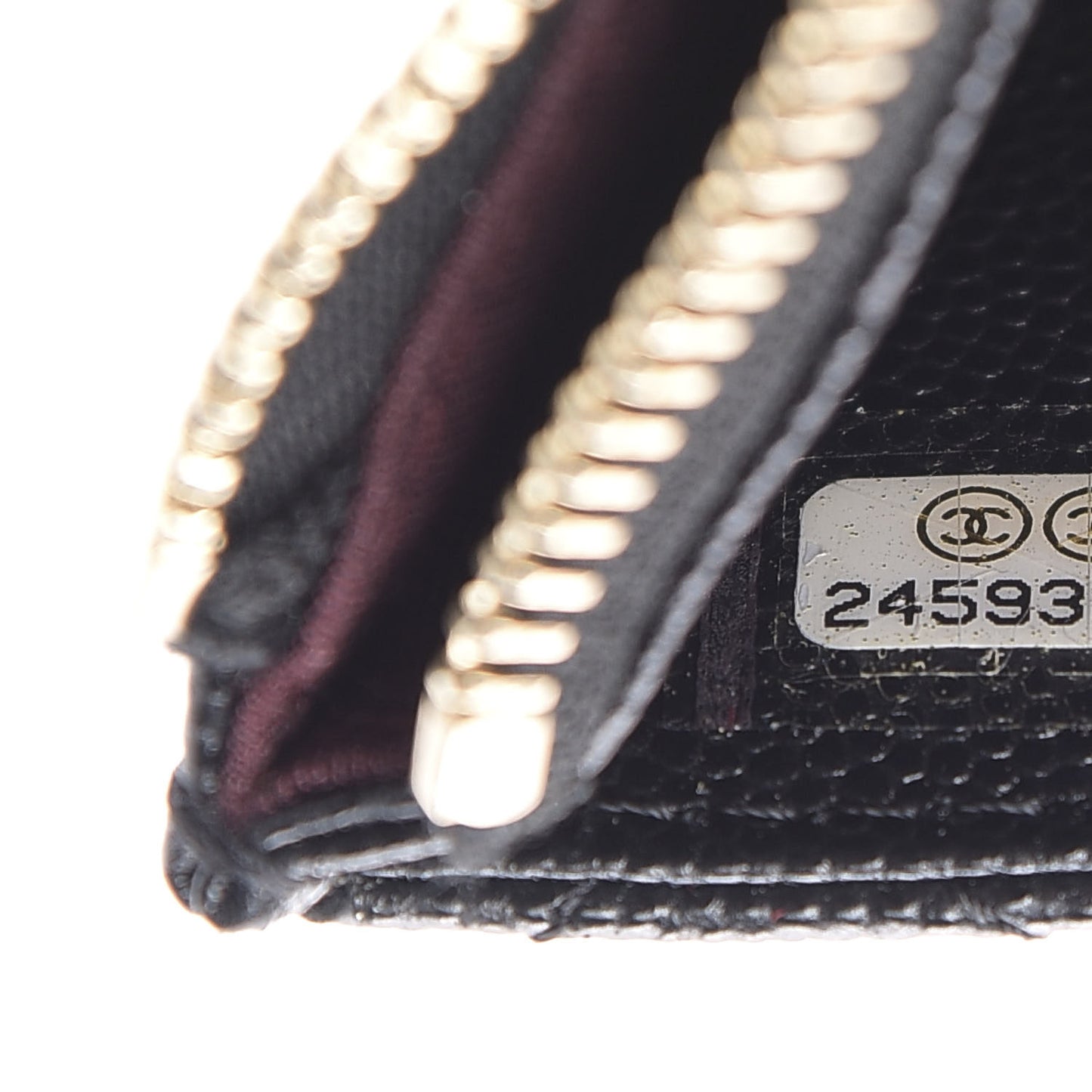 Caviar Quilted Classic Zip Pouch Black