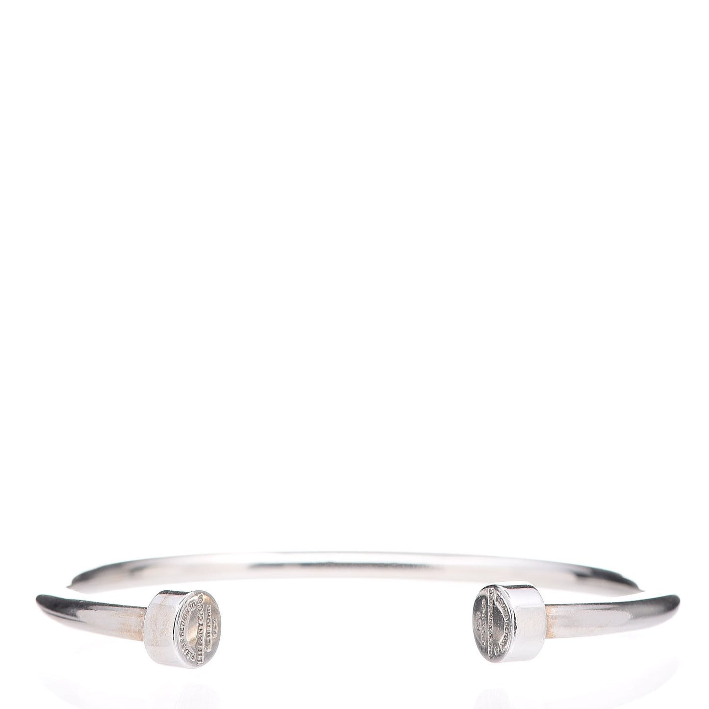 Sterling Silver Return to Narrow Circle Edge Cuff Bracelet