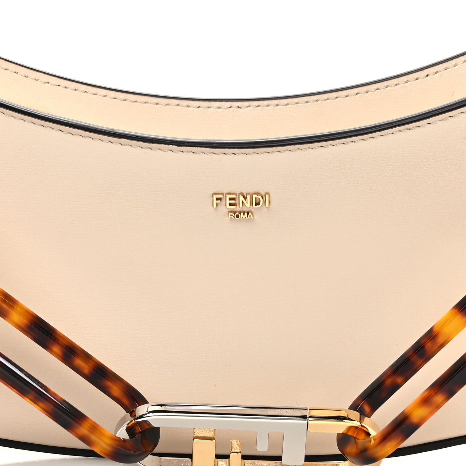 Fendi Vitello Queen Palmellato Fendi O'Lock Swing Camelia 8 of 10