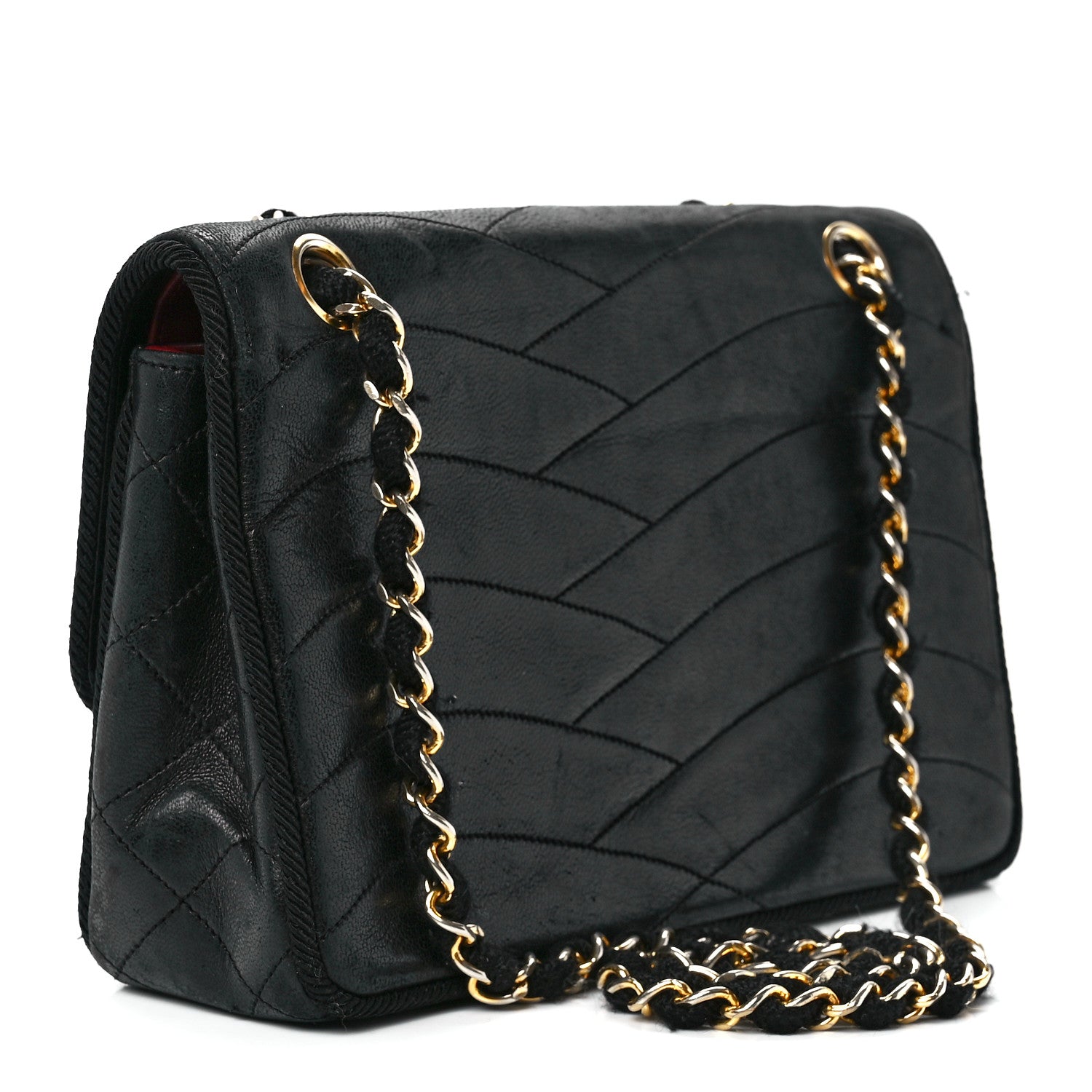 Chanel Lambskin Wavy Quilted Single Flap Black 3 of 13