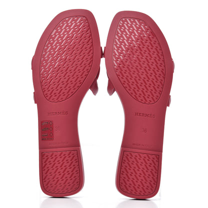 Hermes Rubber Aloha Sandals 36 Rose Baie 5 of 8