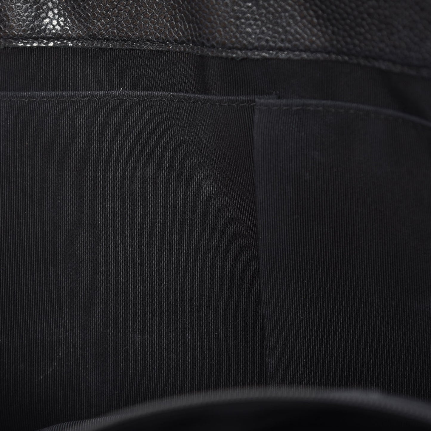 Caviar Quilted Flap Tote Dark Grey