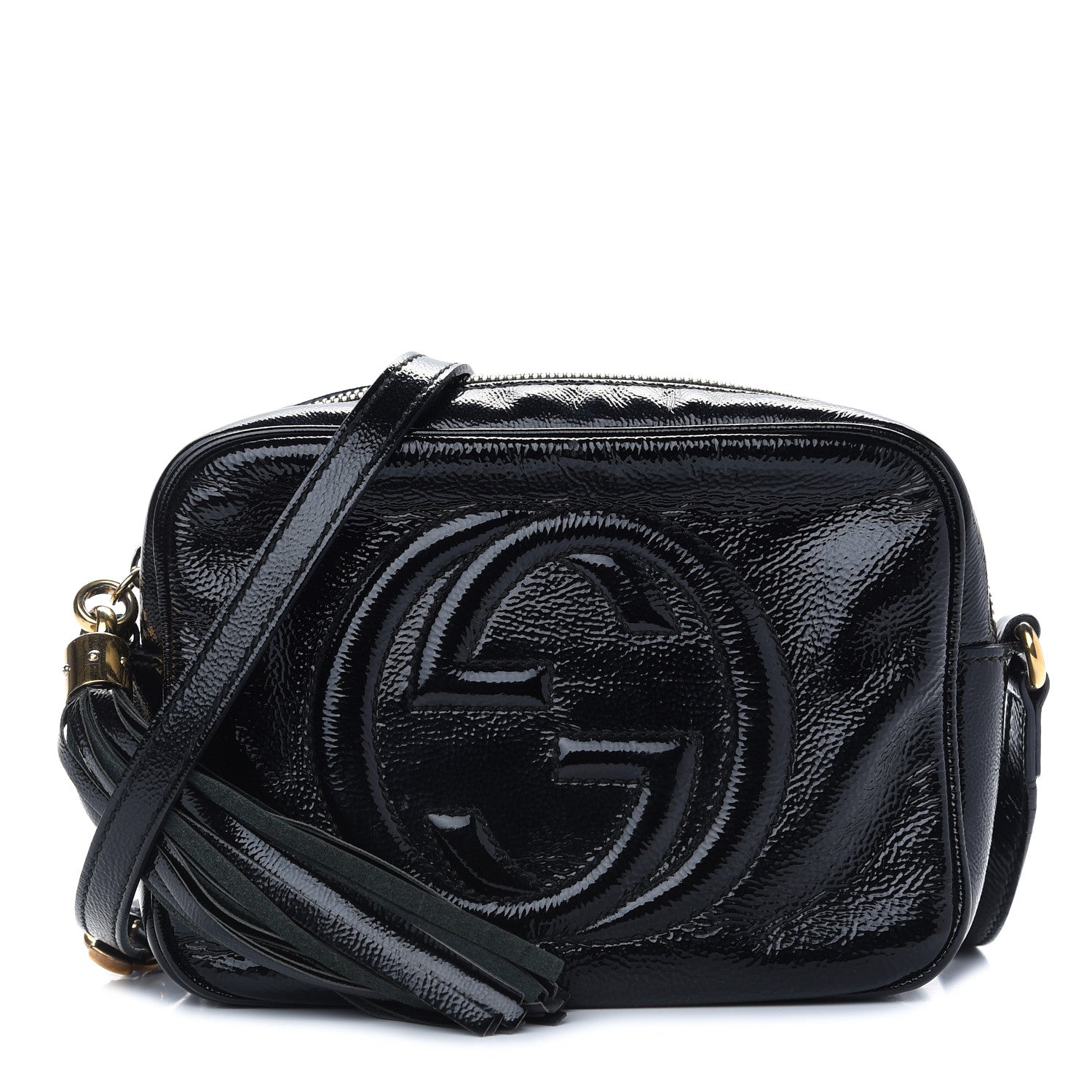 Gucci Soft Patent Small Soho Disco Bag Black 1 of 11