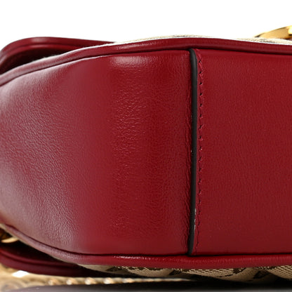 Gucci Monogram Azalea Calfskin Matelasse Diagonal Mini GG Marmont Shoulder Bag Beige Ebony New Cherry Red 9 of 11