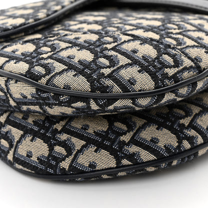 Christian Dior Oblique Saddle Bag Blue 8 of 10