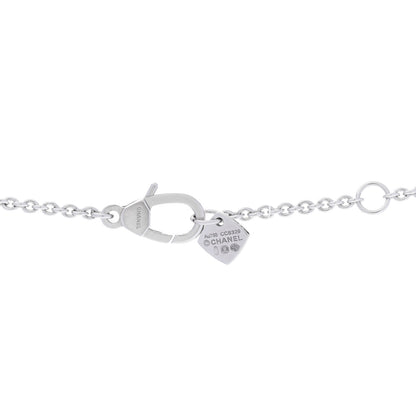 Chanel 18K White Gold Diamond Coco Crush C Necklace 3 of 6