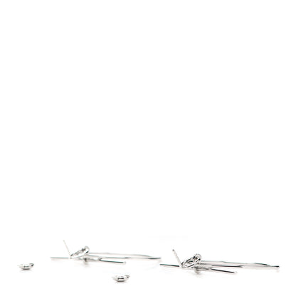 Hermes Sterling Silver MM Loop Earrings 3 of 7
