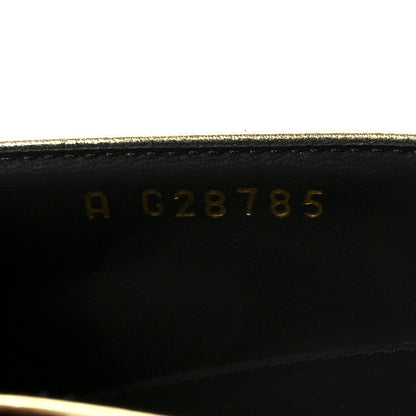 Chanel Suede Studded Cap Toe Low Heel Pumps 40 Black Gold 9 of 9