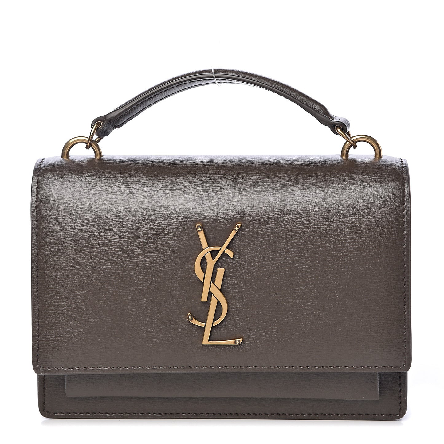 Calfskin Monogram Sunset Chain Wallet Kaki Fonce