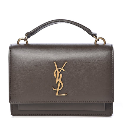 Saint Laurent Calfskin Monogram Sunset Chain Wallet Kaki Fonce 1 of 10