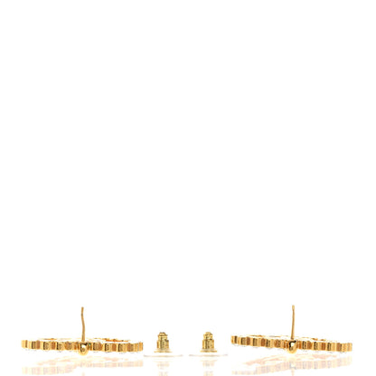 Chanel Crystal Heart CC Earrings Gold 4 of 4