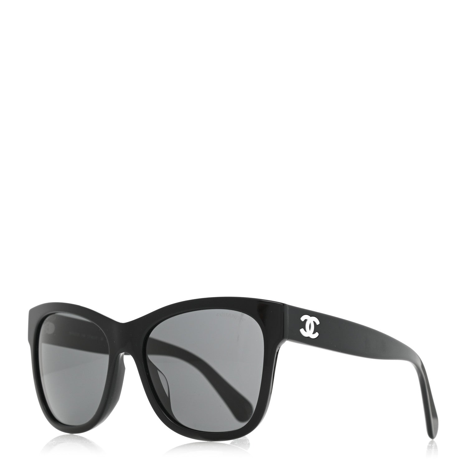 Chanel Acetate Polarized Square CC Sunglasses 5380 Black 1 of 7