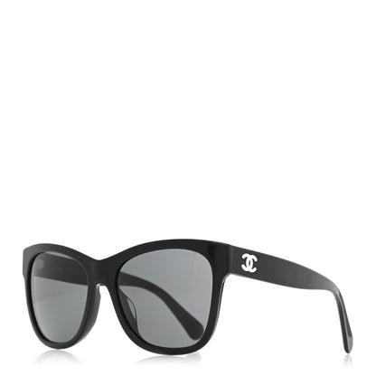 Chanel Acetate Polarized Square CC Sunglasses 5380 Black 1 of 7