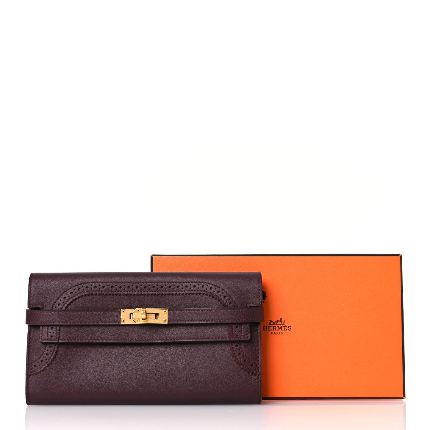 Swift Ghillies Kelly Longue Wallet Bordeaux Orange Poppy