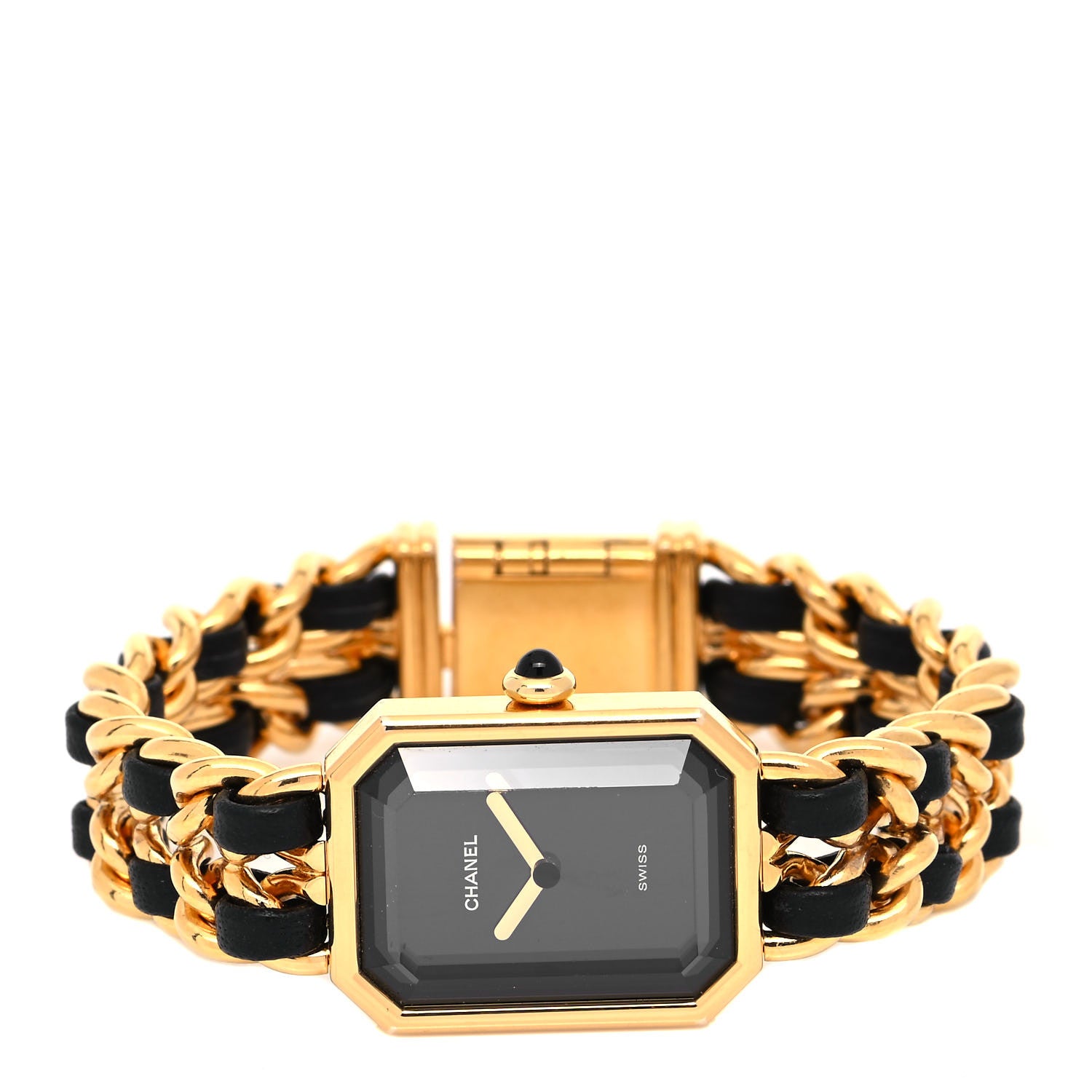 Chanel Stainless Steel Lambskin 20mm Chain Premiere Quartz Watch Gold M 2 of 4