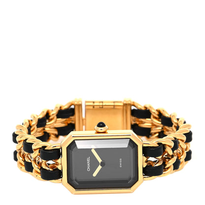 Chanel Stainless Steel Lambskin 20mm Chain Premiere Quartz Watch Gold M 2 of 4