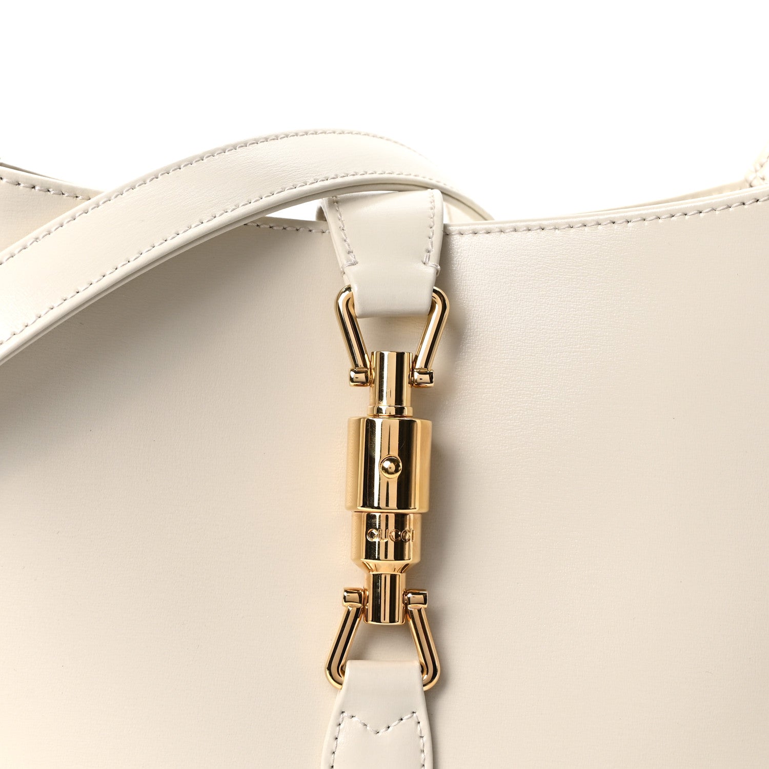 Gucci Boarded Dyana Lux Calfskin Small Jackie 1961 Hobo Mystic White 8 of 10