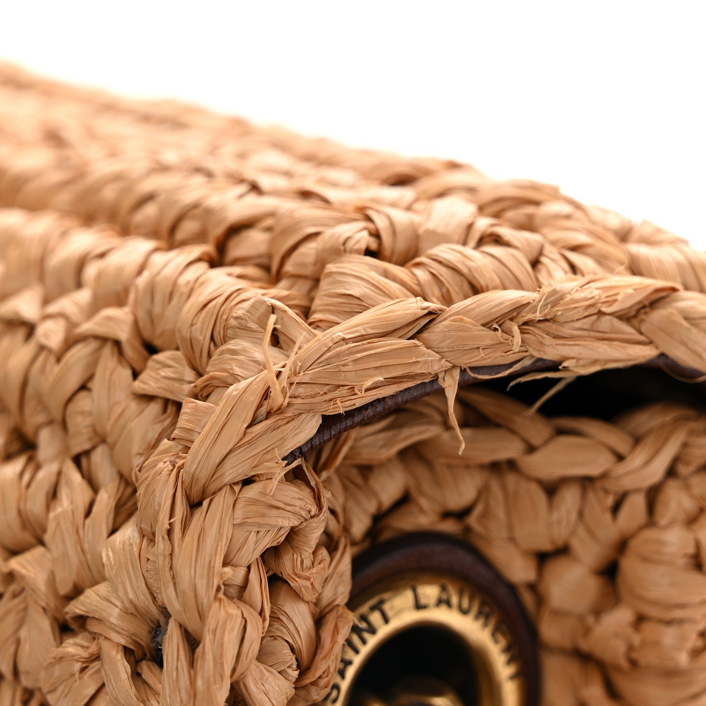 Raffia Monogram Tassel Kate 99 Dark Nude