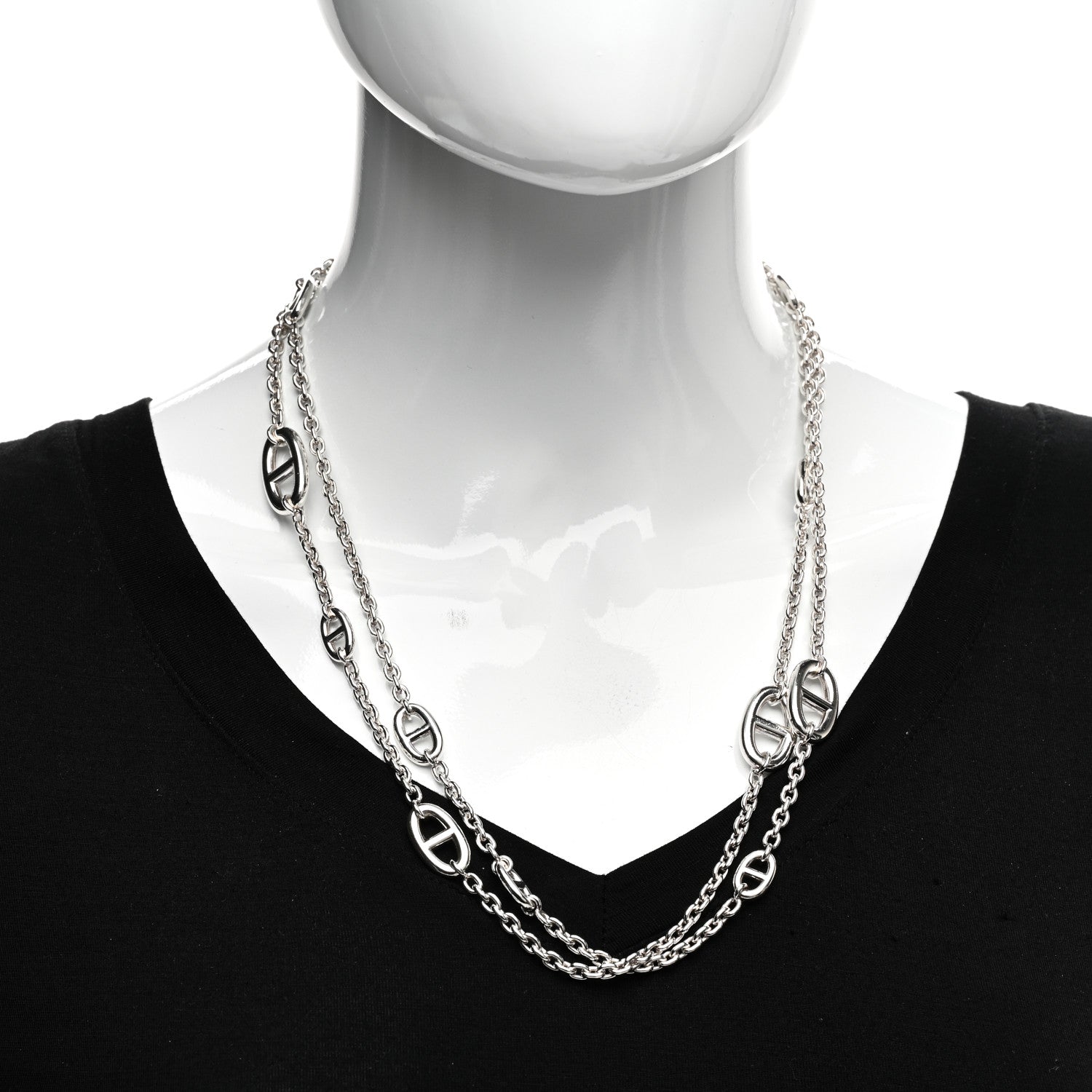 Hermes Sterling Silver Farandole Necklace 120 2 of 4