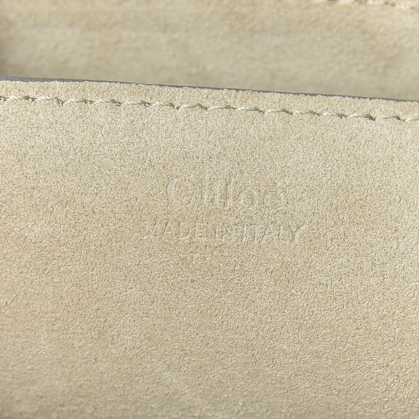 Calfskin Suede Small Pixie Bag Pearl Beige
