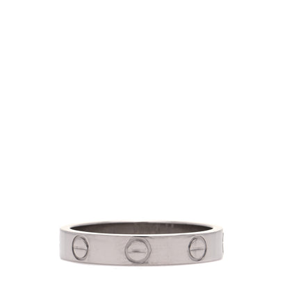Cartier 18K White Gold 3.5mm LOVE Wedding Band Ring 52 6 3 of 5