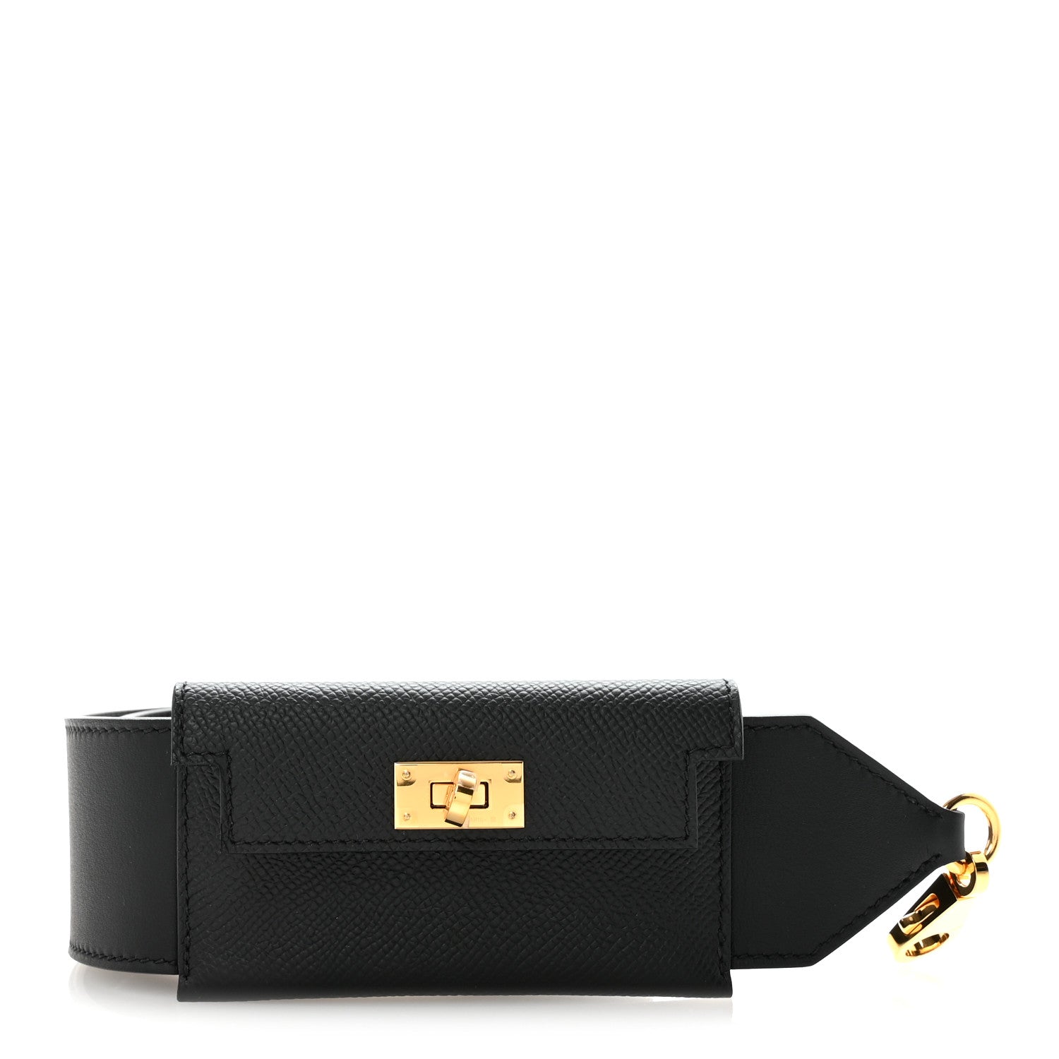 Hermes Swift Epsom Pocket Kelly Shoulder Strap Black 2 of 7