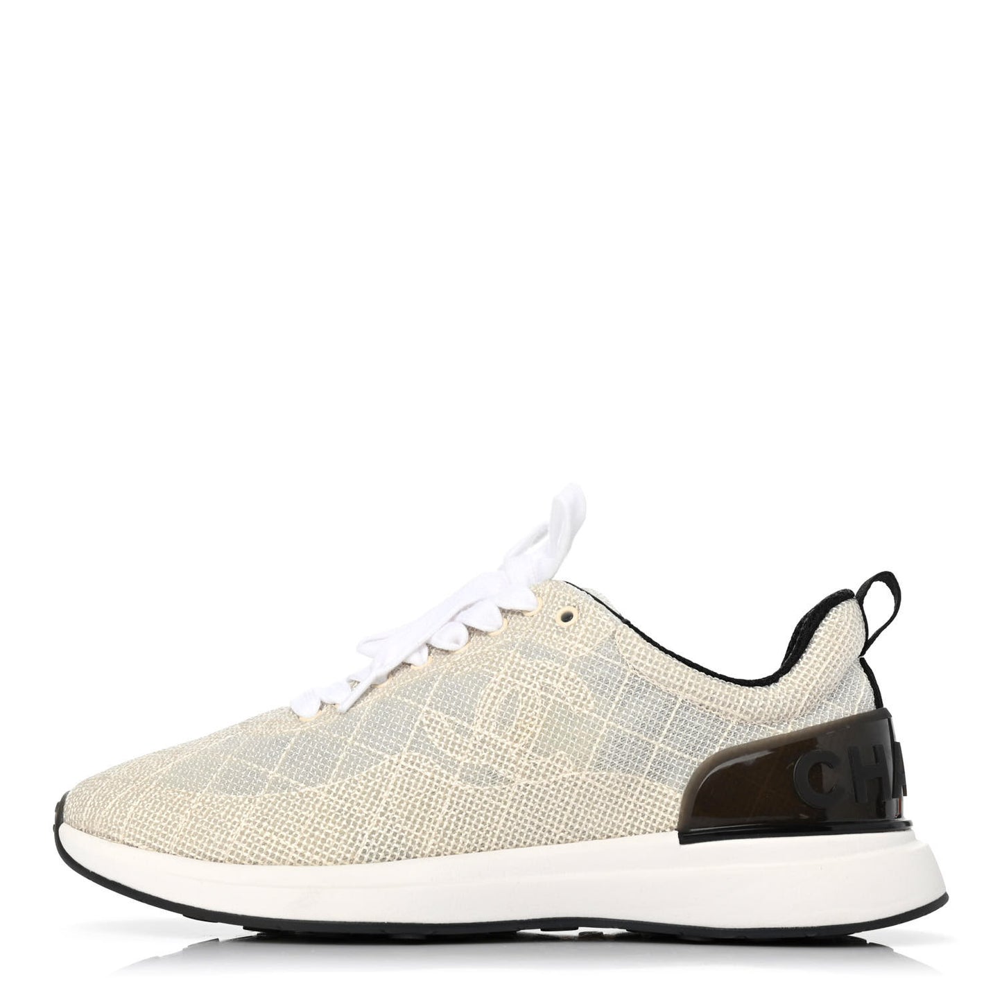 Fabric Logo Sneakers 39 Beige