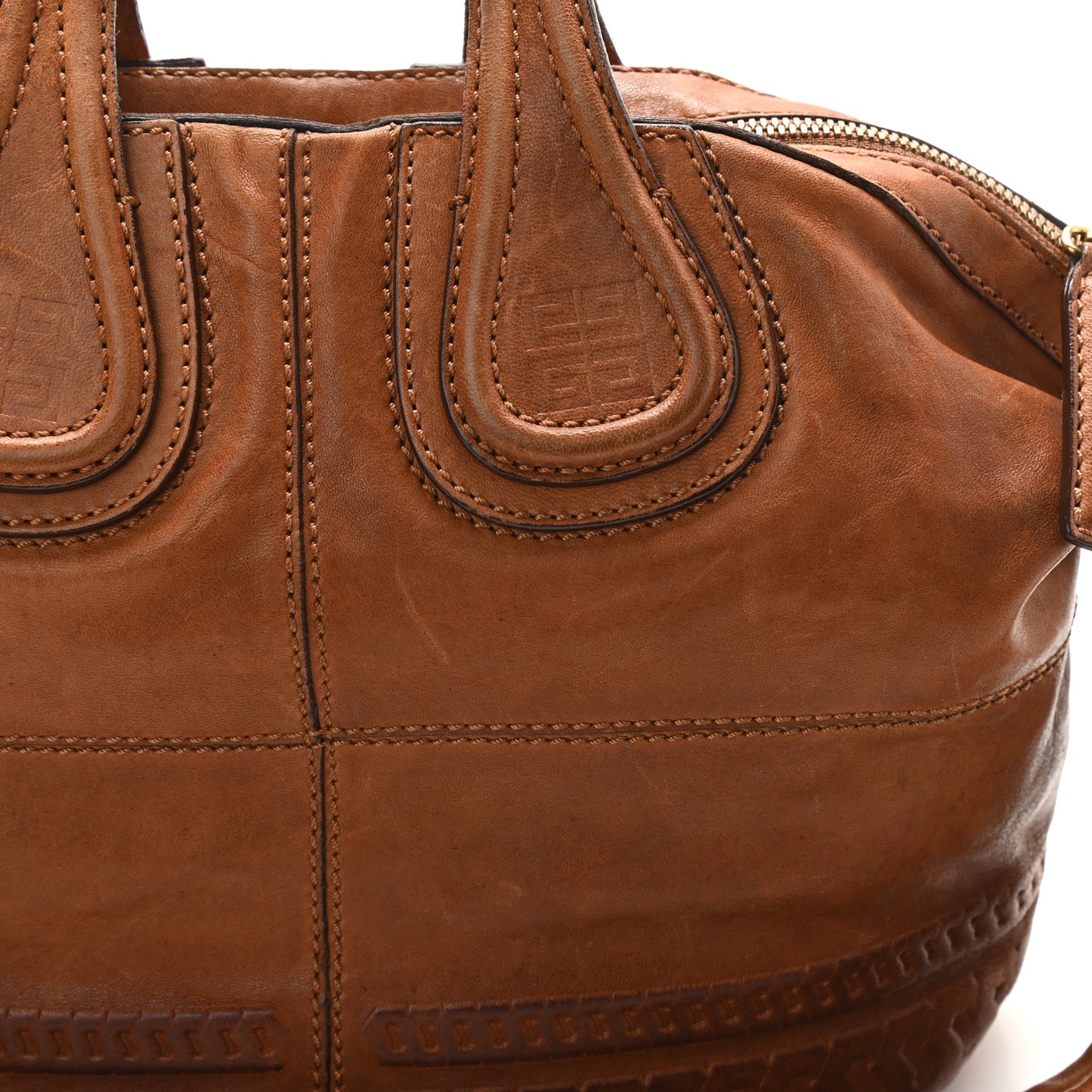 Calfskin Cable Embossed Small Nightingale Brown