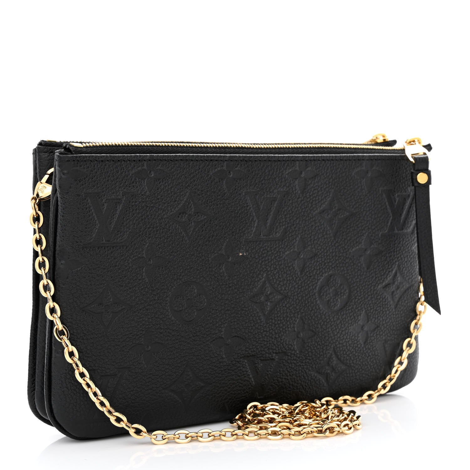 Louis Vuitton Empreinte Double Zip Pochette Black 3 of 14