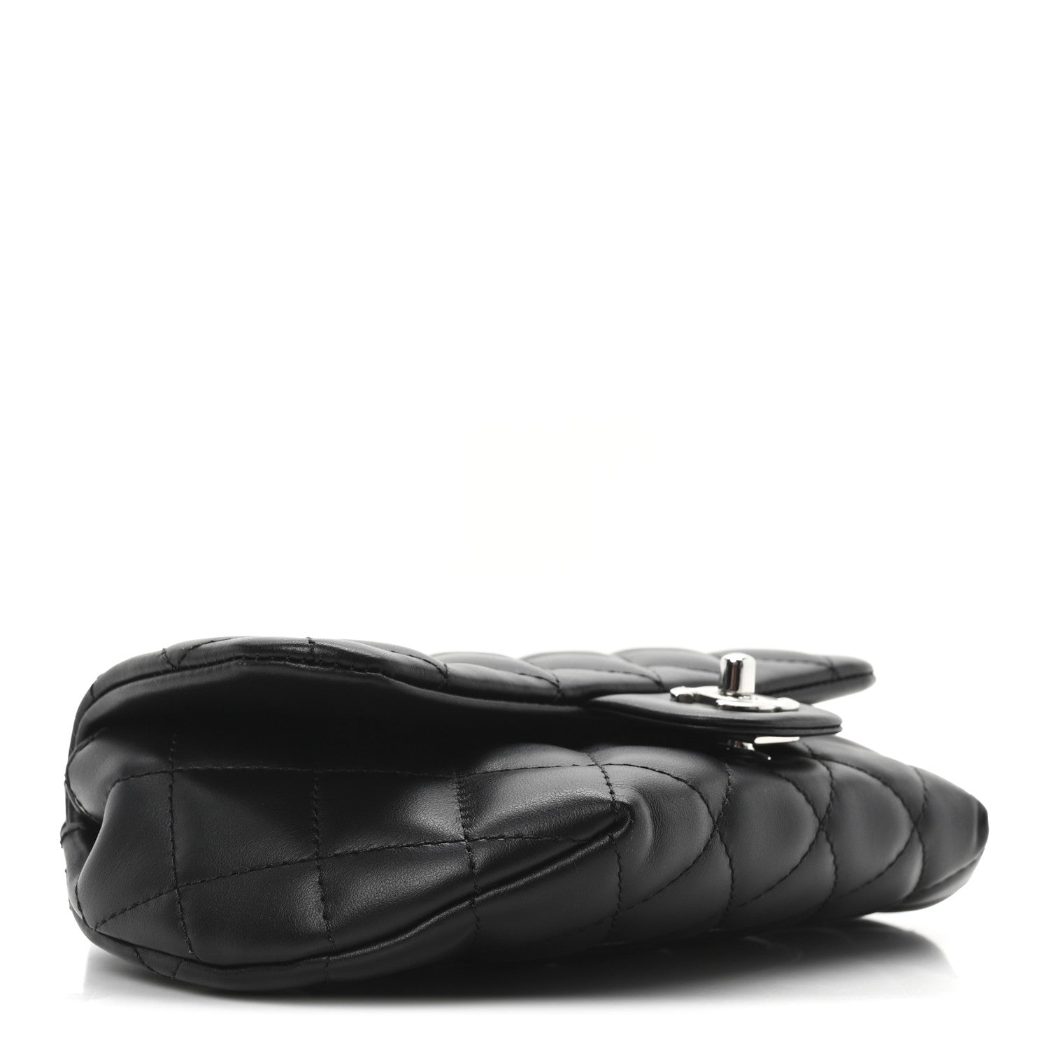 Chanel Calfskin Quilted CC Uniform Flap Belt Bag Black 4 of 11