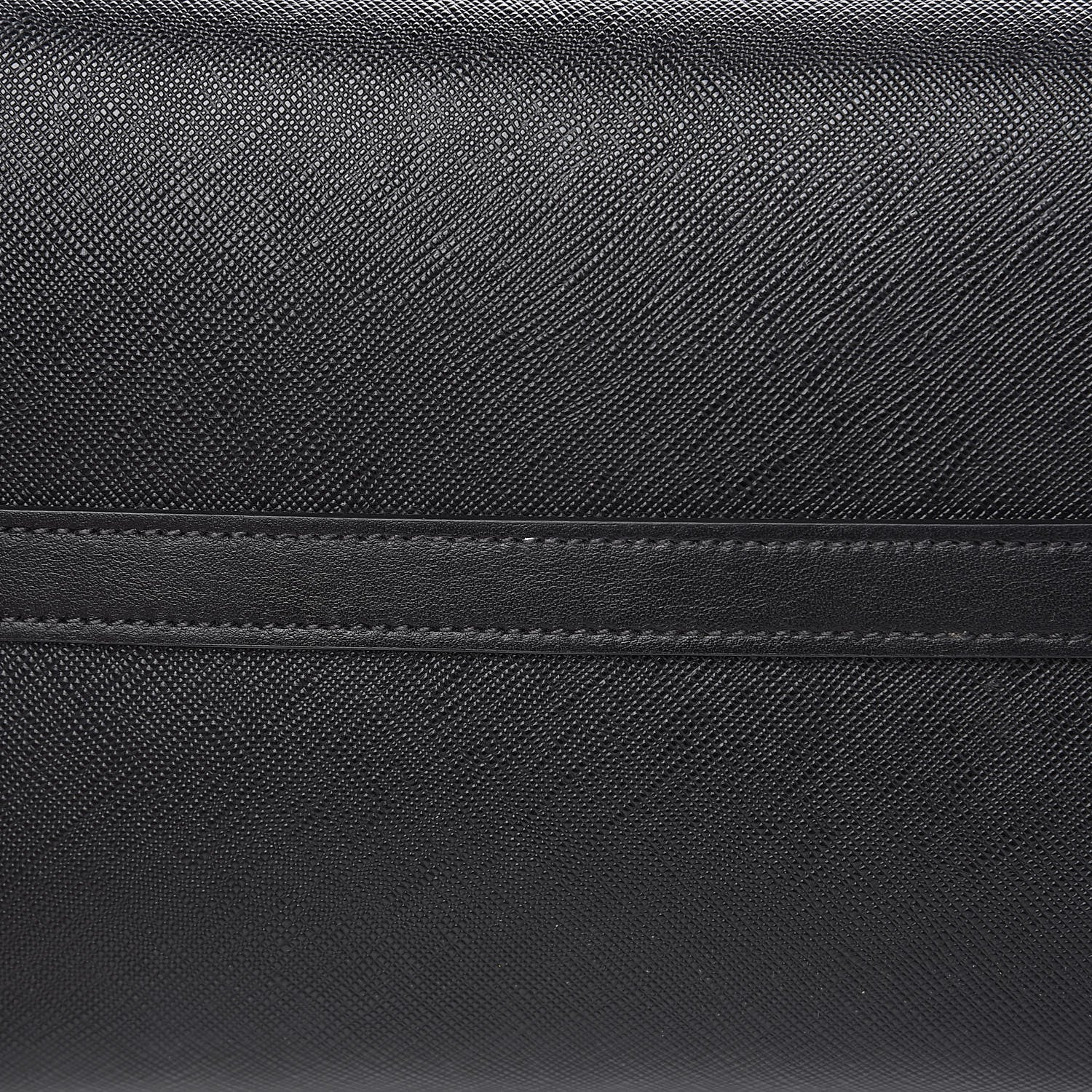 Prada Saffiano City Calf Medium Esplanade Tote Black White 9 of 11