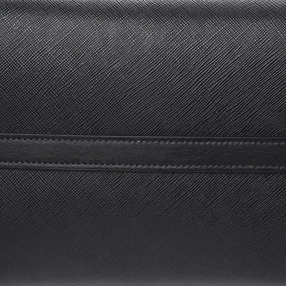 Prada Saffiano City Calf Medium Esplanade Tote Black White 9 of 11