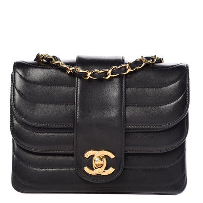 Chanel Lambskin Horizontal Quilted Mini Flap Black 1 of 13
