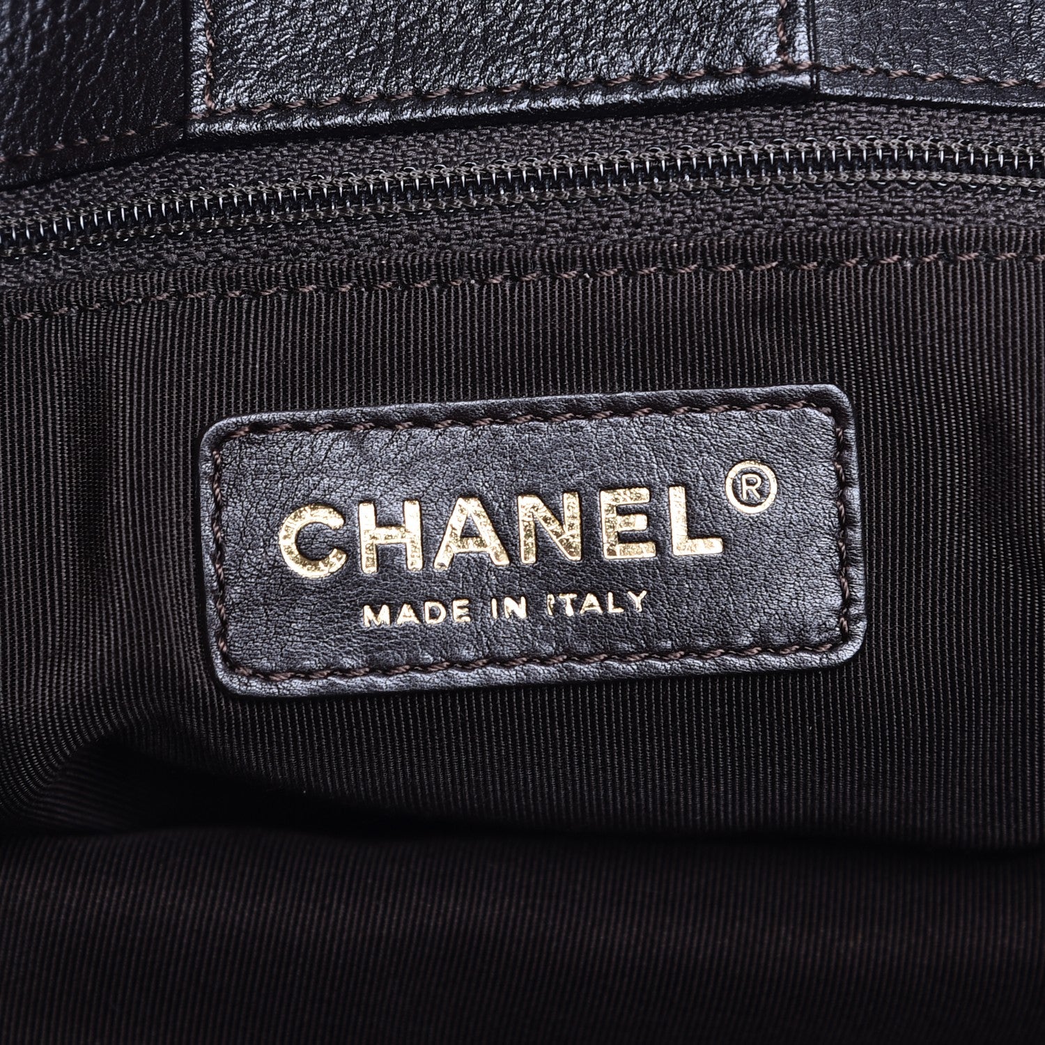Chanel Calfskin Cerf Executive Shopper Tote Dark Brown 7 of 8