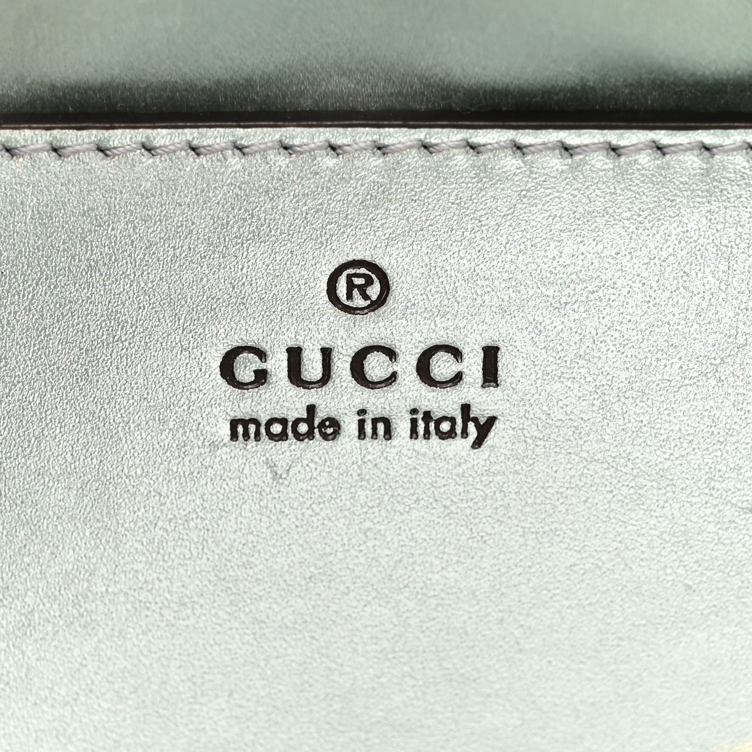 Gucci Iridescent Nappa Chevron Matelasse Small GG Marmont Chain Shoulder Bag Iridescent Salvy Green 6 of 10