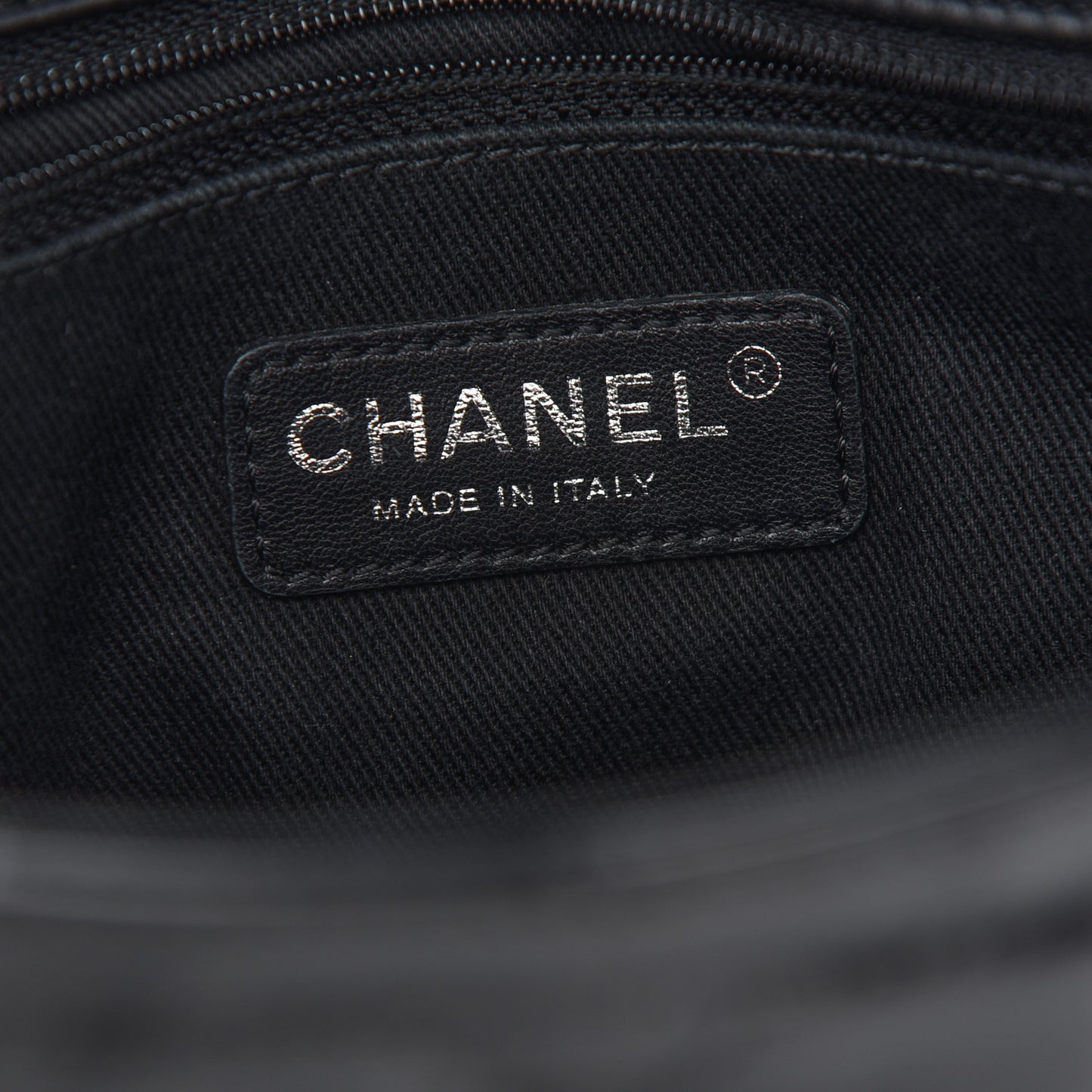 Patent Quilted Large Coco Shine Flap Black