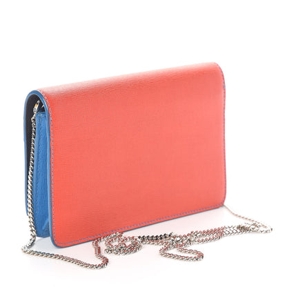 Fendi Vitello Elite Crystal Monster Eyes Tube Wallet On Chain Blue Royal Multicolor 3 of 11