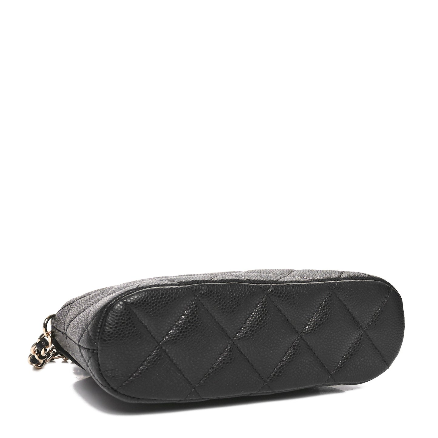 Caviar Quilted Classic Clutch With Chain Black