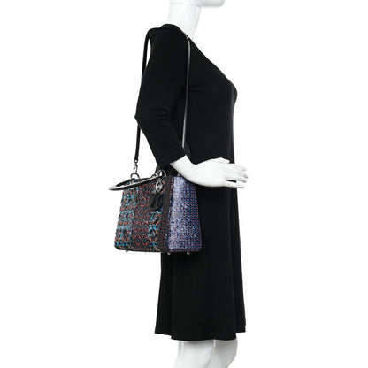 Christian Dior Sequin Medium Lady Dior Black Multicolor 2 of 15