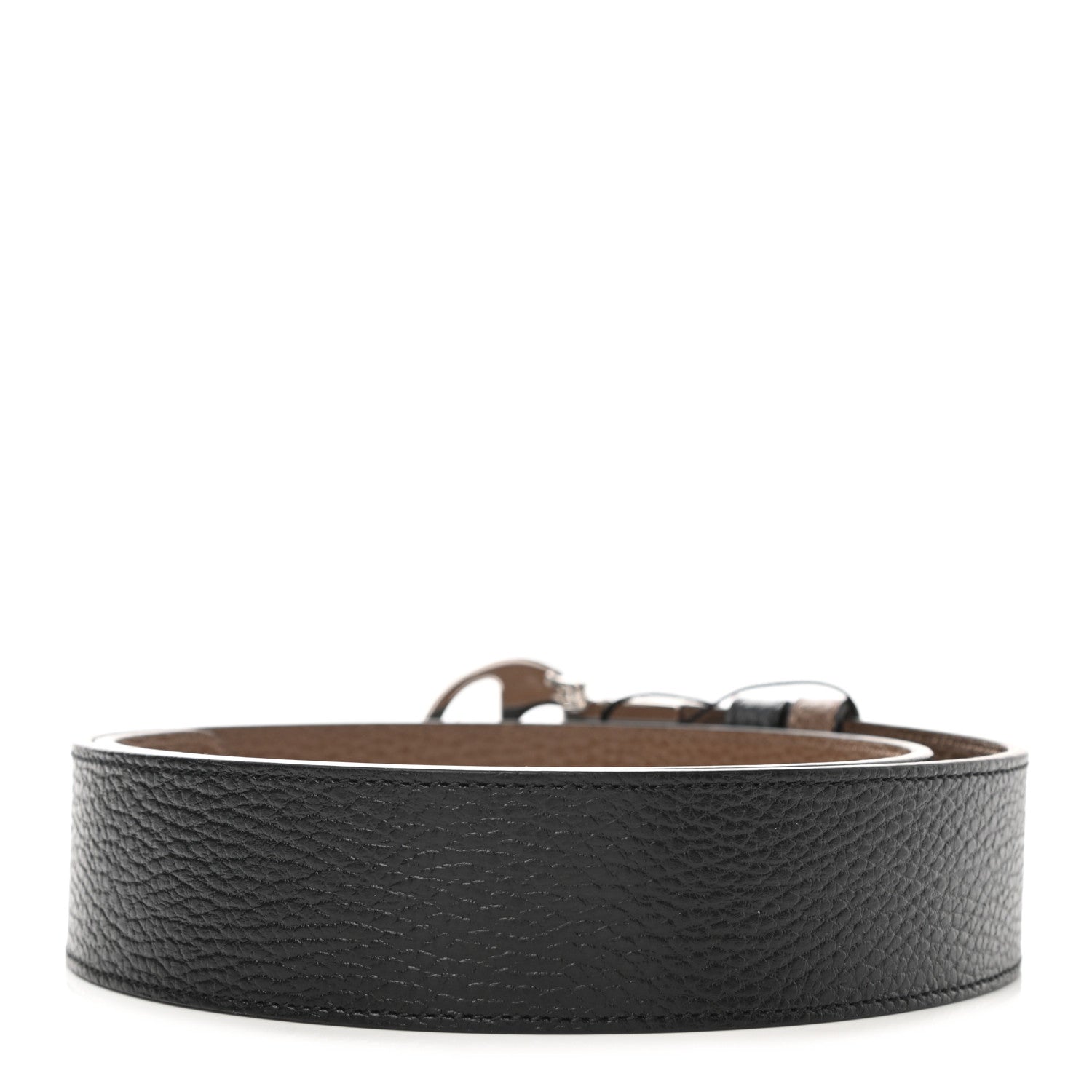 Gucci Calfskin 1973 Reversible Belt 85 34 Black Brown 2 of 6