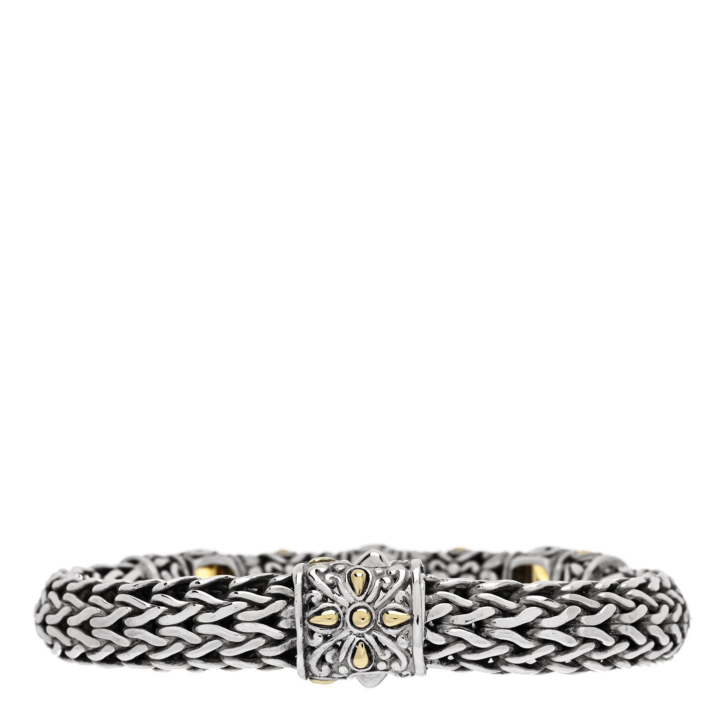 Sterling Silver 18K Yellow Gold Citrine Jaisalmer Classic Chain Station Bracelet