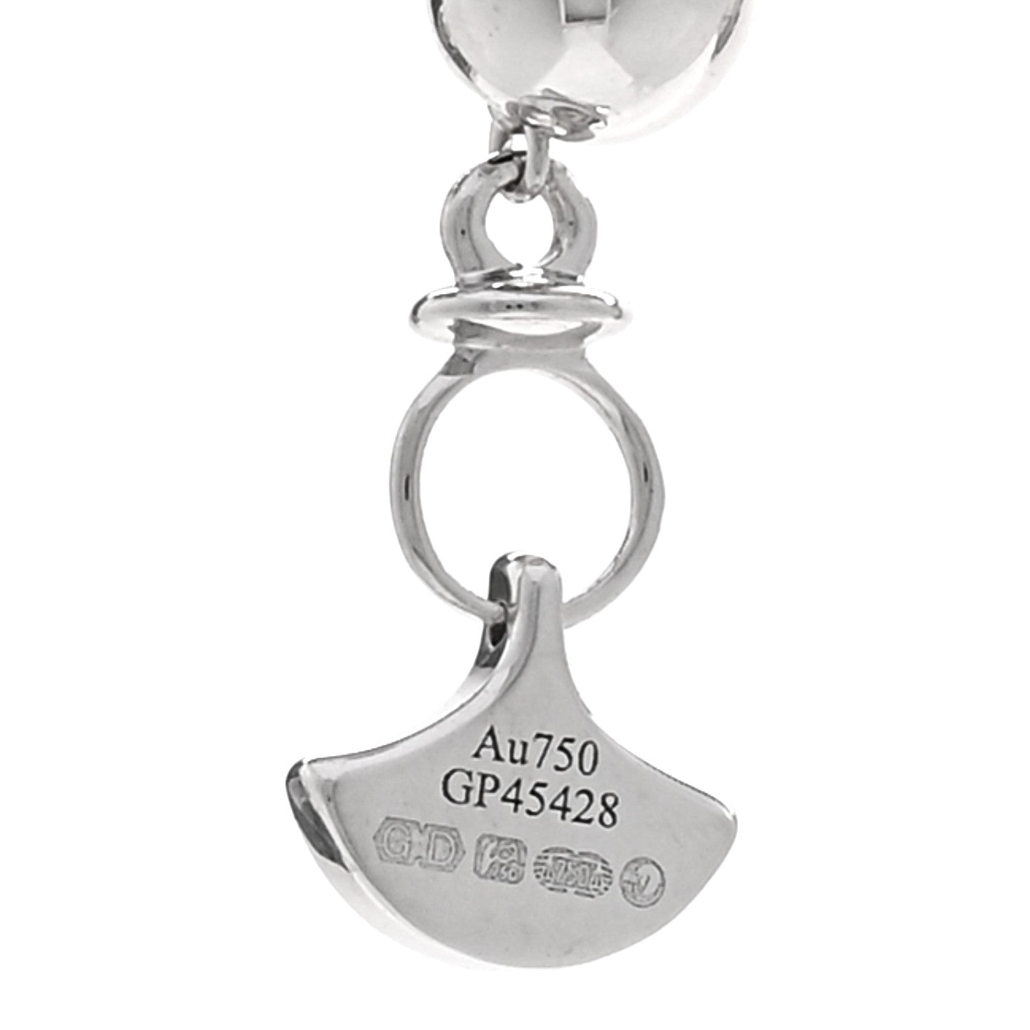 Graff 18K White Gold Diamond Butterfly Silhouette Mini Pendant Necklace 5 of 5