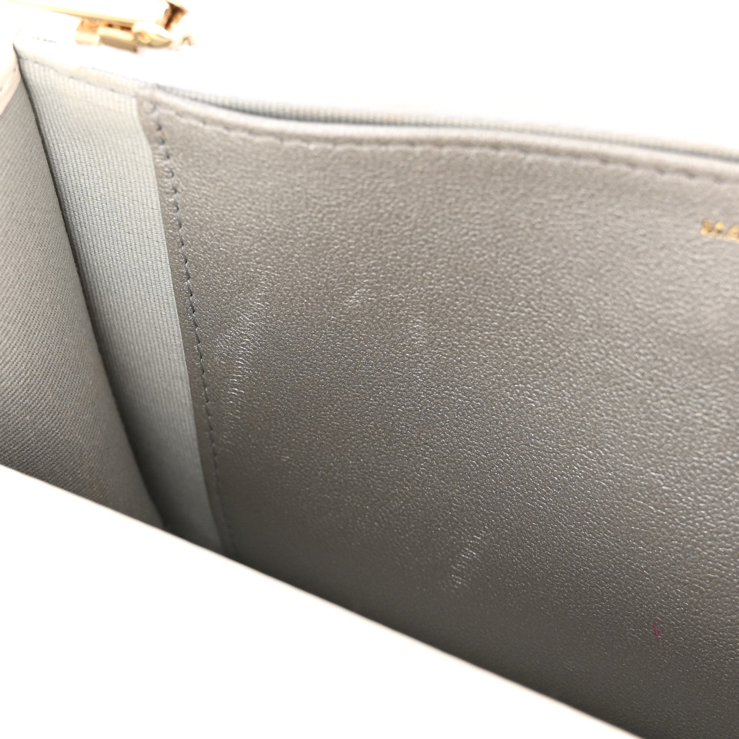 Chanel Shiny Calfskin Quilted Multicolor Top Handle Wallet On Chain WOC White 12 of 13
