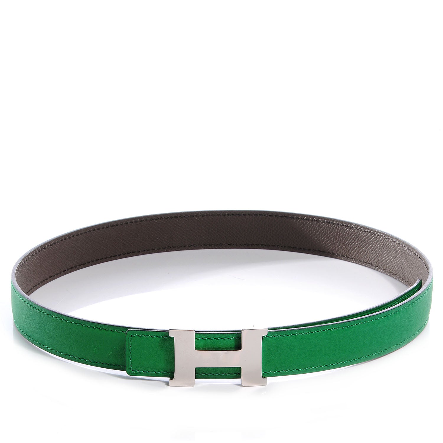 Hermes Swift Epsom Reversible Constance 24mm H Belt Bamboo Etain 70 1 of 6