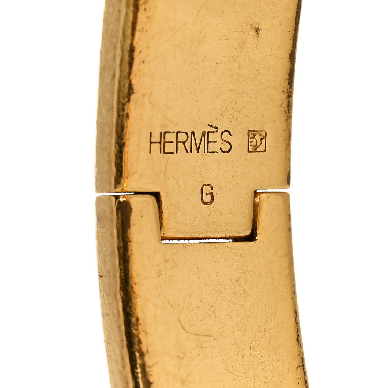 Hermes Enamel Narrow Clic Clac H Bracelet GM Orange 4 of 4