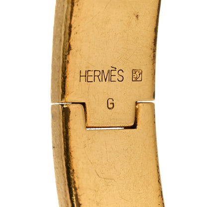 Hermes Enamel Narrow Clic Clac H Bracelet GM Orange 4 of 4