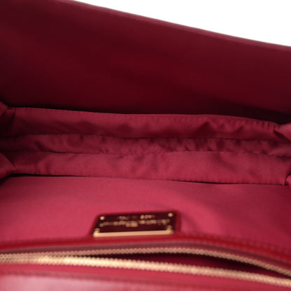 Salvatore Ferragamo Hammered Calfskin Vara Bow Chain Crossbody Red 5 of 11