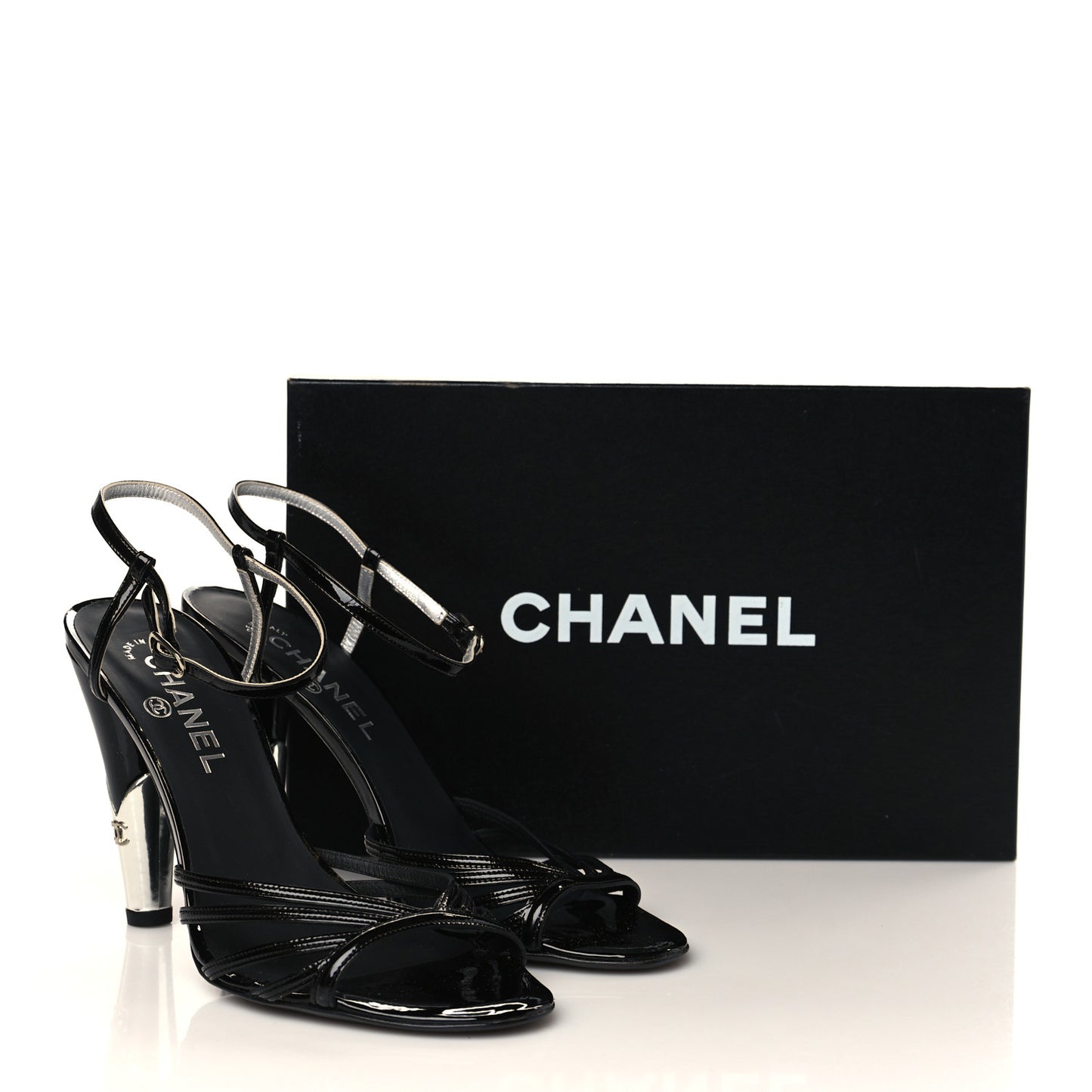Patent CC Sandals 39 Black