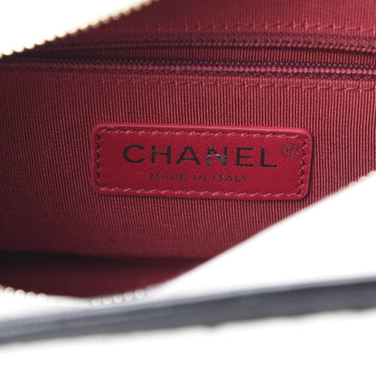 Chanel Aged Calfskin Quilted Small Gabrielle Hobo Black White 5 of 9