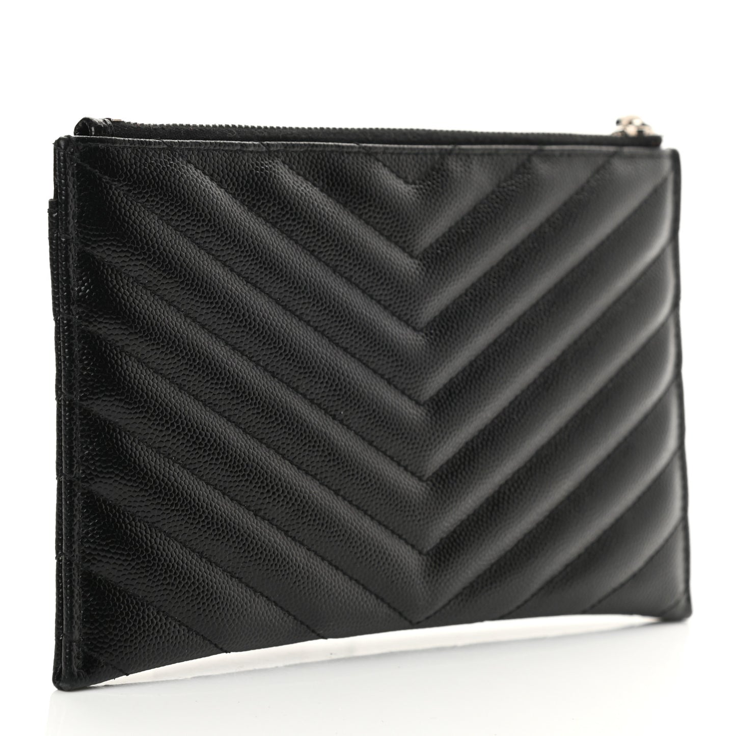 Grain De Poudre Chevron Monogram Bill Pouch Black